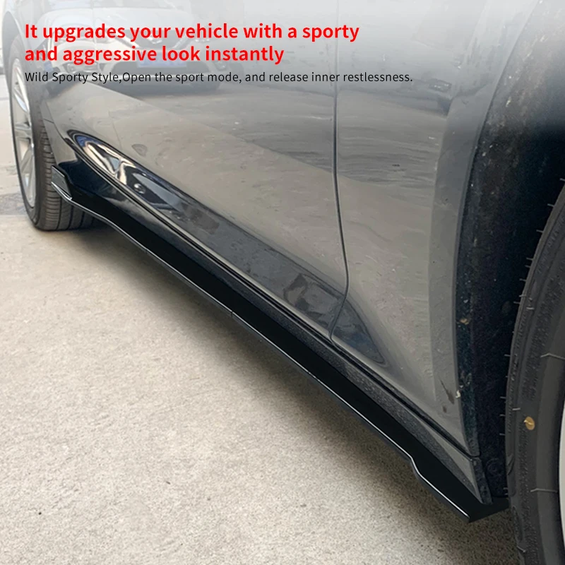 

For Cadillac CT5 2020 2021 2022 Car Accessories Side Skirt Carbon Fiber Extension Splitters Body Apron Lip Splitter Winglet ABS