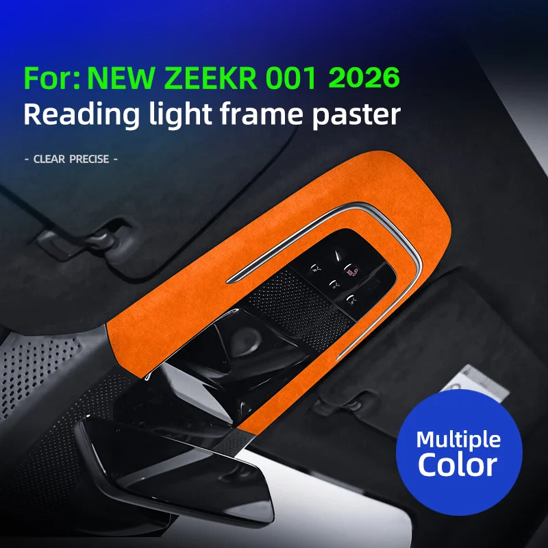

For New Refreshed ZEEKR 001 2026, 001 Max Ultra, Alcan tara Suede Overlay On The Car Front Reading Light Frame Trim Accessories