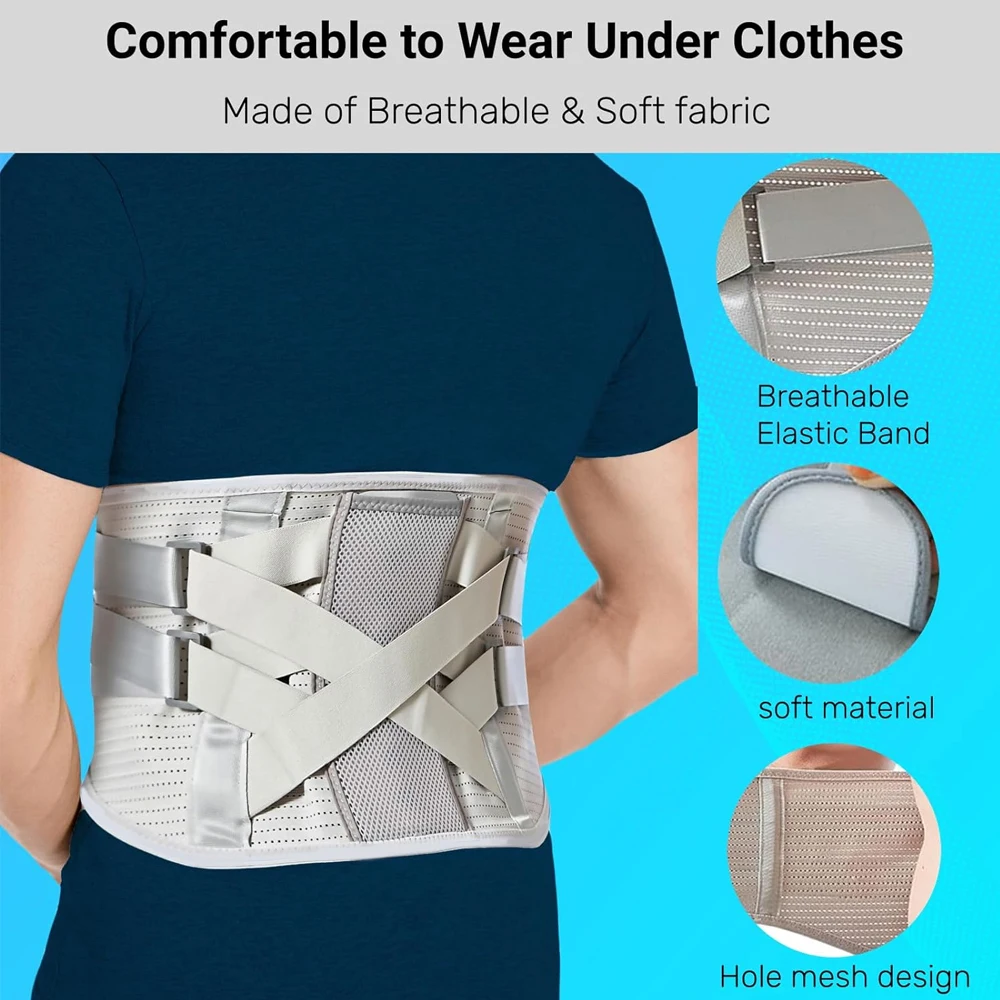 1PCS Back Brace  for Women/Men with Lumbar Pad, Back Support Belt with 4 Stays 3D Lumbar Padfor Heavy Lifting, & Lifting At Work