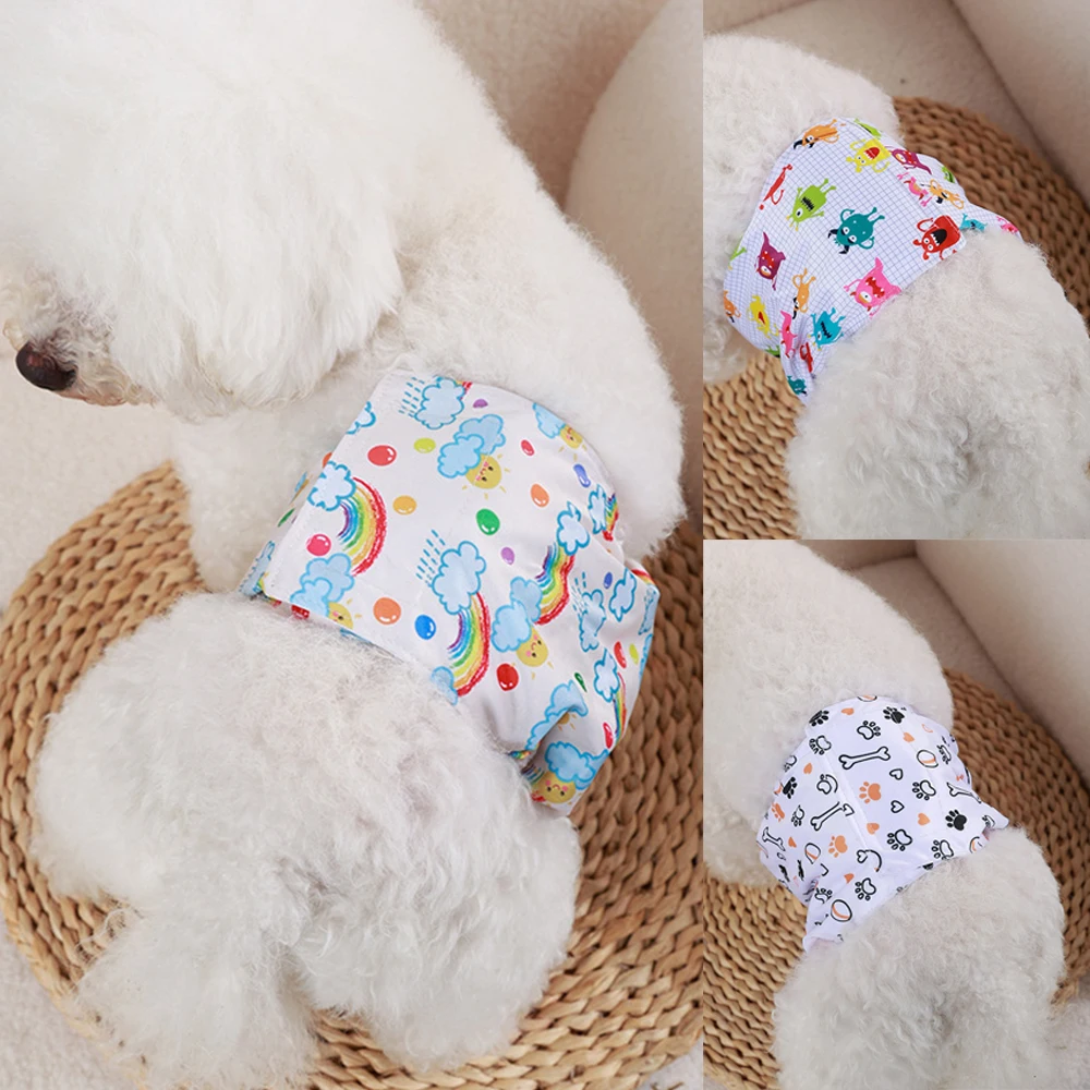 High Absorbency Diapers For Dogs Male Dog Physiological Pant Pet Belly Wrap Band Cotton Diaper Adjustable Sanitary Dog Underwear