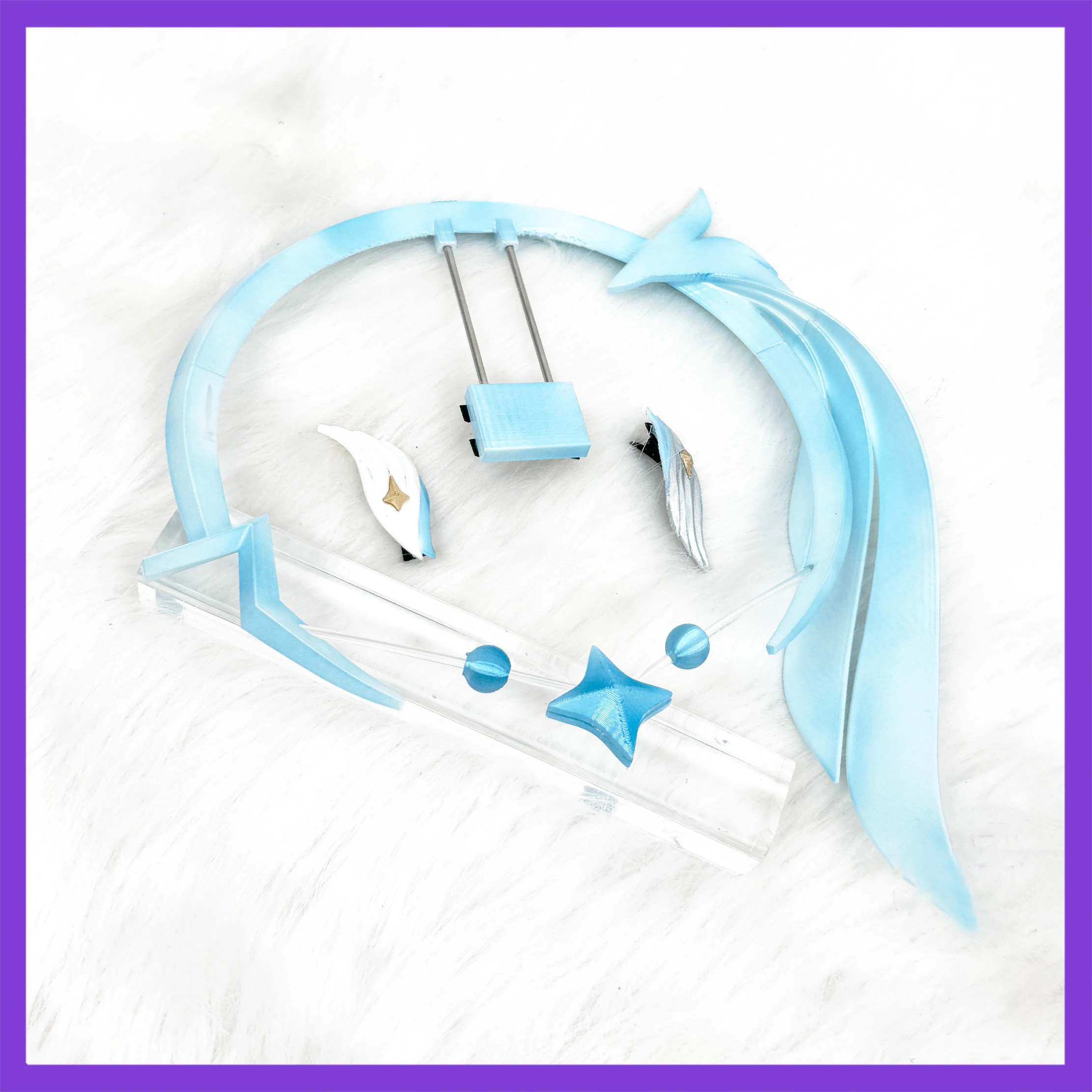 Game Wuthering Waves Aemeath Cosplay Prop Aemeath Halo Headwear 3D Printing Hair Accessories For Hallowmas Party Adult Women Men