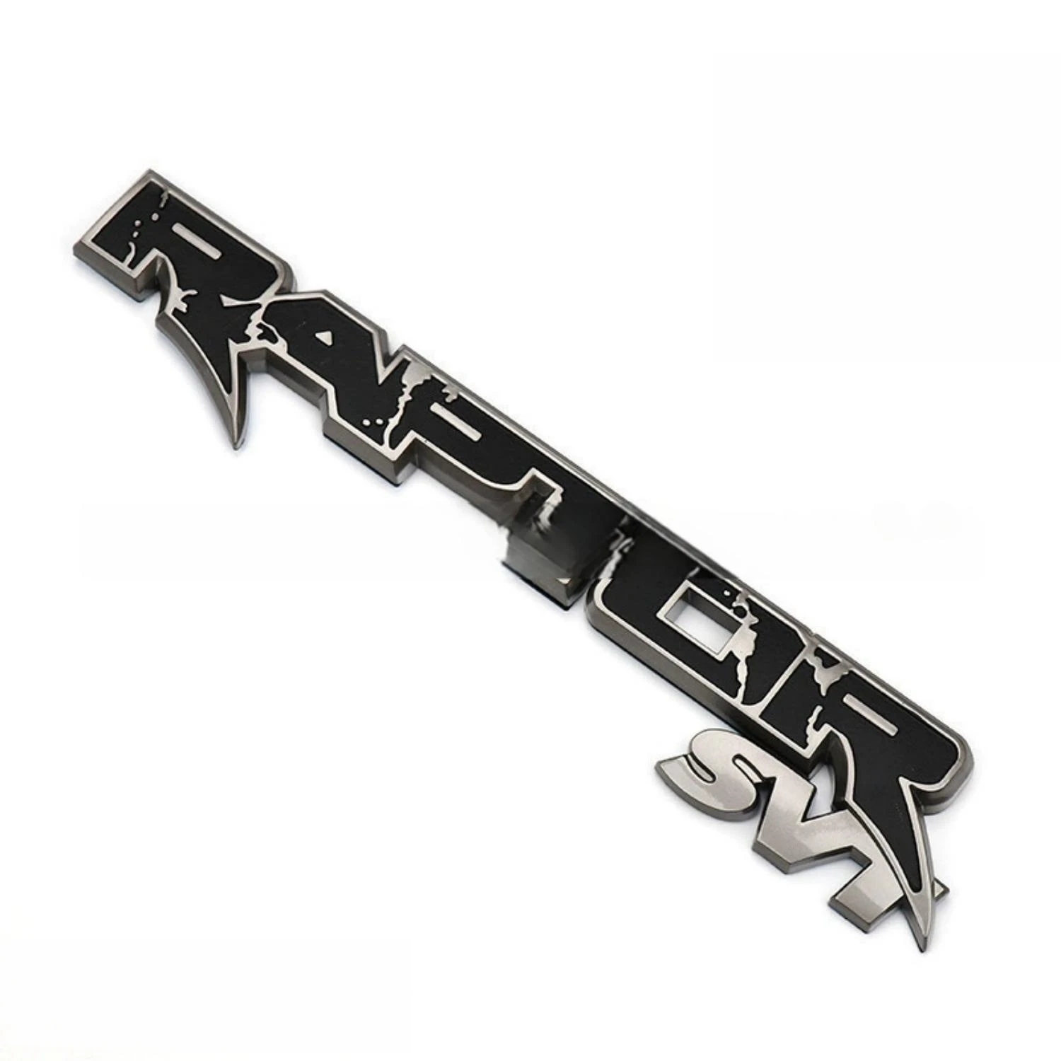 

Car Rear Trunk Emblems Raptor Logo Stickers For Ford F-150 F-250 F-350, Fender Side Tailgate Rear Emblems, Gun Color,