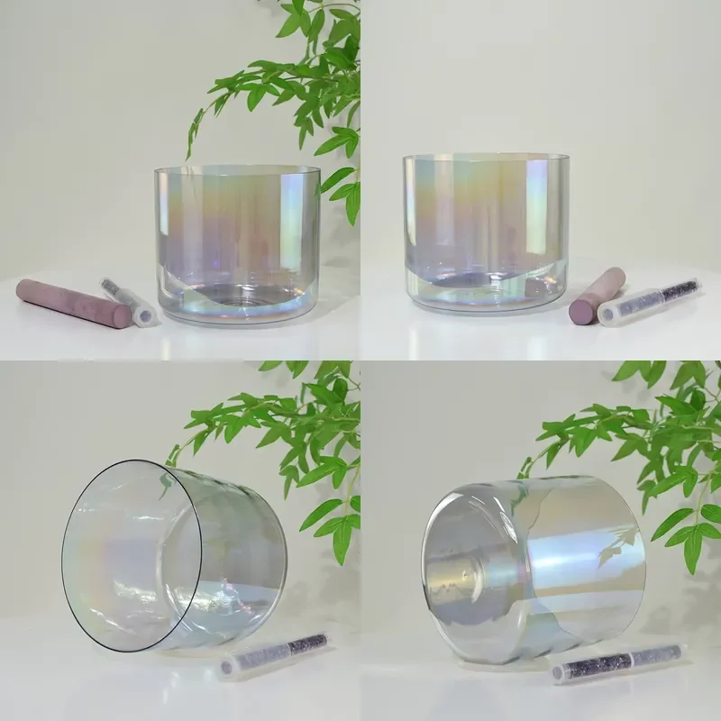

【CHIMU HOME】 Mutual 432Hz Perfect Pitch Crystal Singing Bowls for Quartz Sound Healing Instrument Spiritual Yoga Product