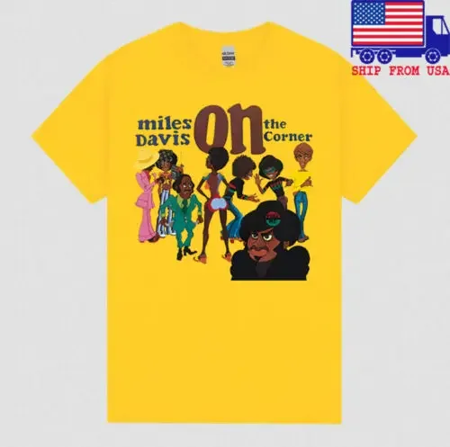 Miles Davis On The Corner Men's Yellow T-shirt Size S-5XL