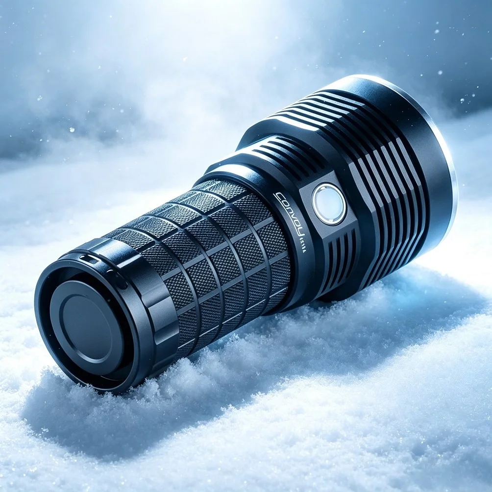Convoy 4X18A Tactical LED Flashlight SBT90.2 5400lm Range of 1000m by 18650 Batteries Torch for Night Hunting,Outdoor Rescue