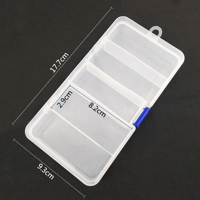 5 Compartments Plastic Fishing Lure Hook Tackle Box Storage Case Portable Tackle Multifunctional Organizer Fishing Boxes