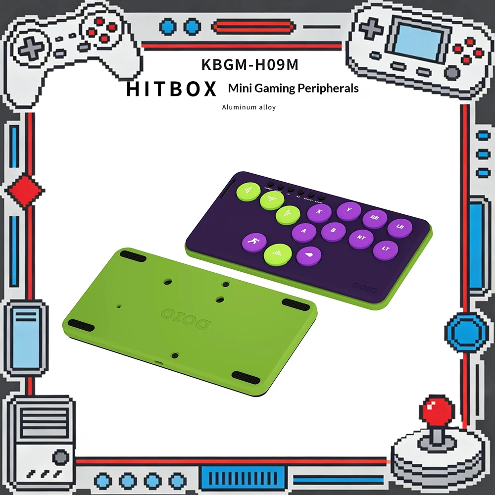 DOIO KBGM-H09M Game Keyboard PBT Theme Keycap Full Key Customize Wired Keyboard Aluminum Alloy CNC Shell Quick-Loading Design