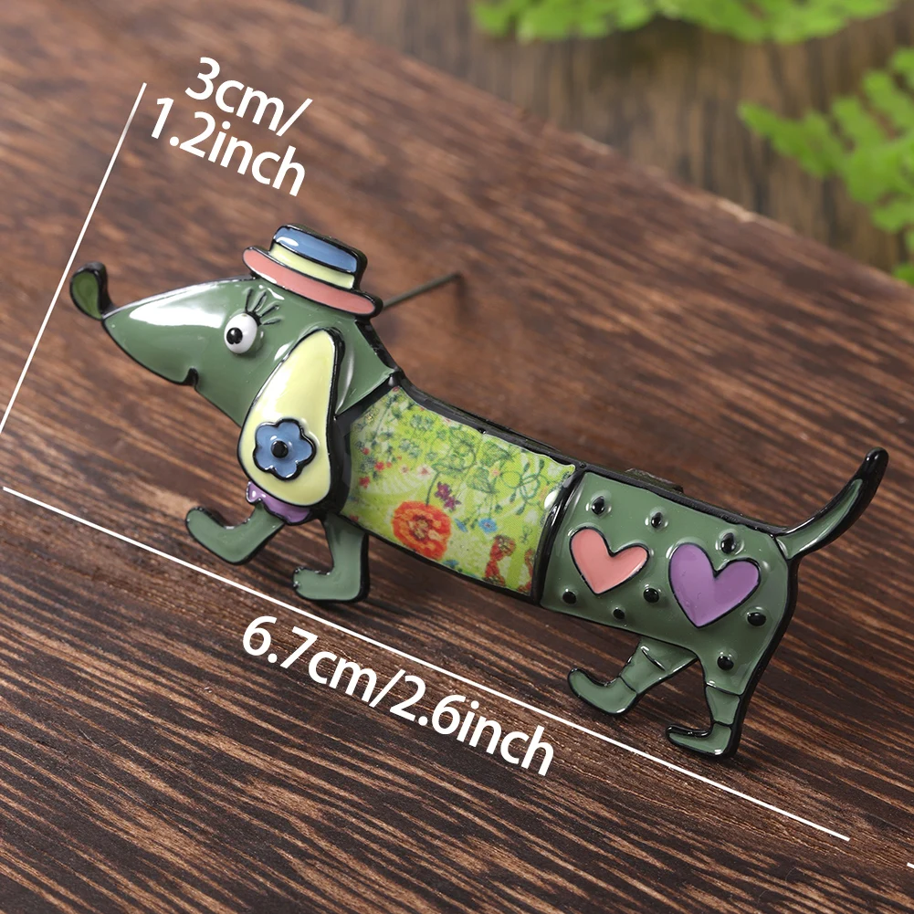 MeiceM Brooch Zinc Alloy Animal Series Color Dog Delicate Light Luxury High-Grade Design Brooch For Women Accessories