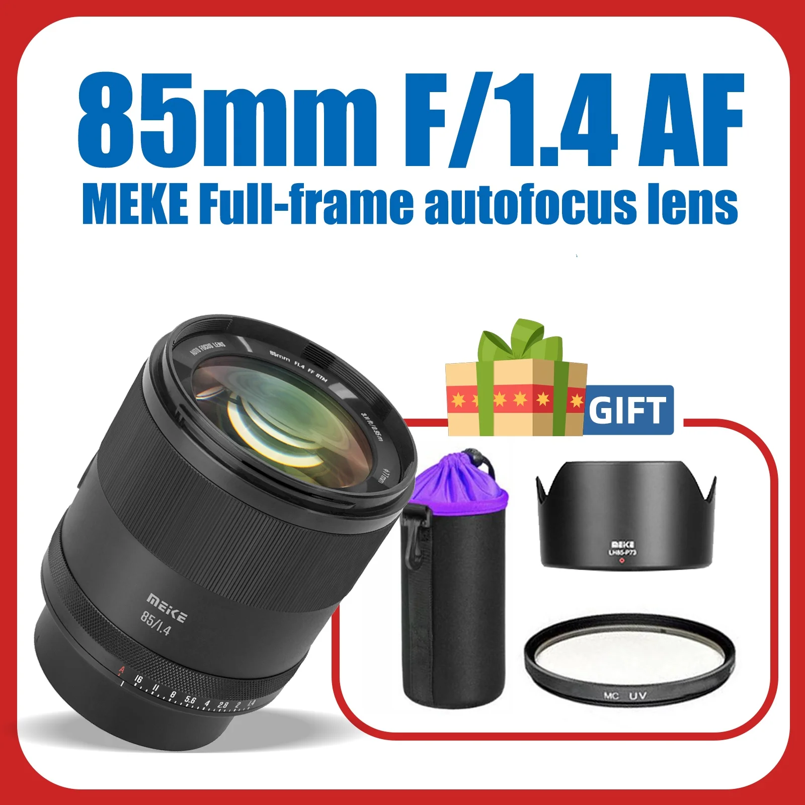 Meike 85mm F1.4 AF L-Mount Full Frame STM Medium Telephoto Prime Portrait Lens for L-mount Panasonic/Sigma/Leica