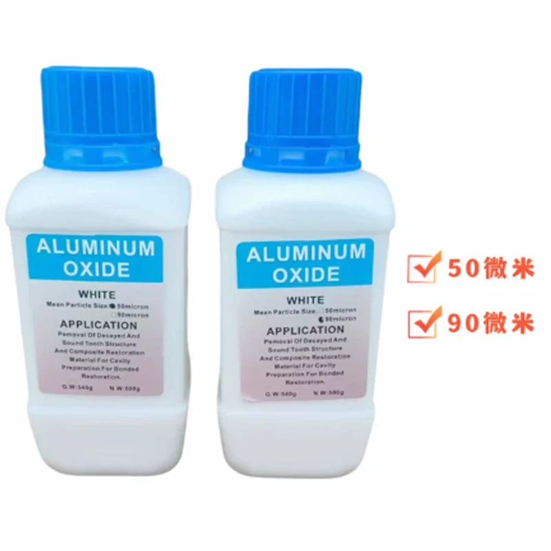  50/90μm Dental Sandblasting Alumina Powder - High Purity Aluminum Oxide Abrasive for Tooth Restoration & Prosthesis Polishing