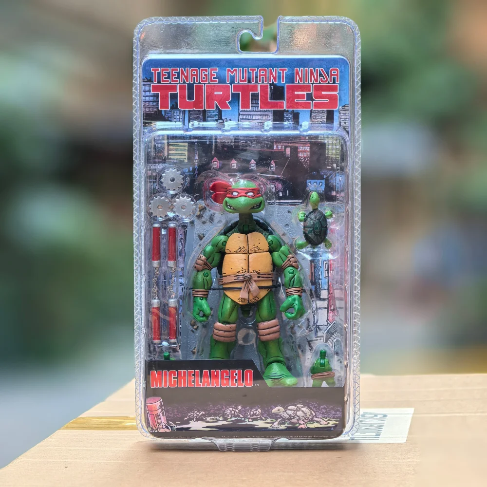 NECA Teenage Mutant Ninja Turtles 2008 Anime Figure TMNT Leo Raphael Action Figures 14cm 2025 New Children Toys Birthday Gift