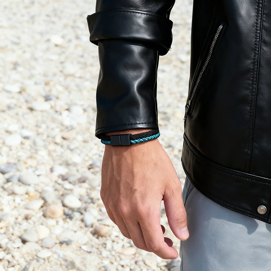 Stylish Men Rope Bracelet 5 Colors Available A Grade 4mm Keel String Fabric Braclet Spiritual Healing Braslet Pulseria Hombre