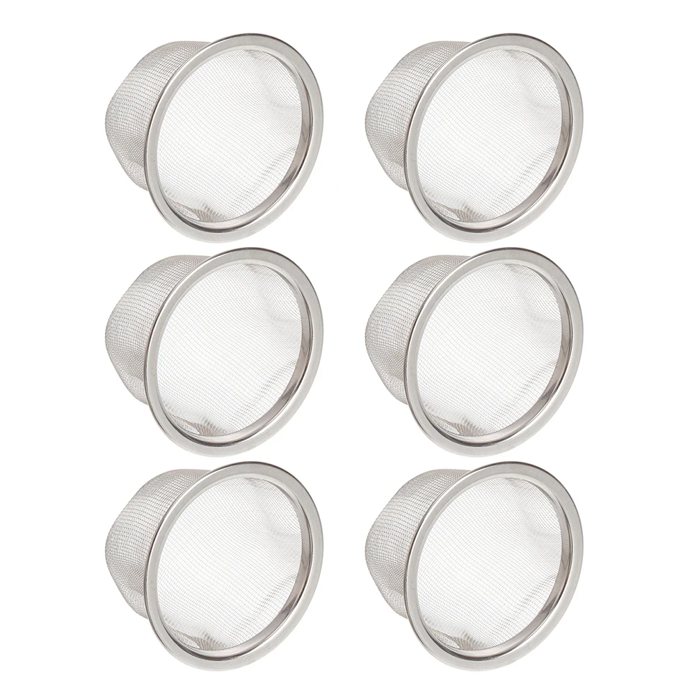 

6 Pcs Tea Slip Accessories Stainless Steel Infusers Pot Strainer Fine Mesh for Loose Teapot