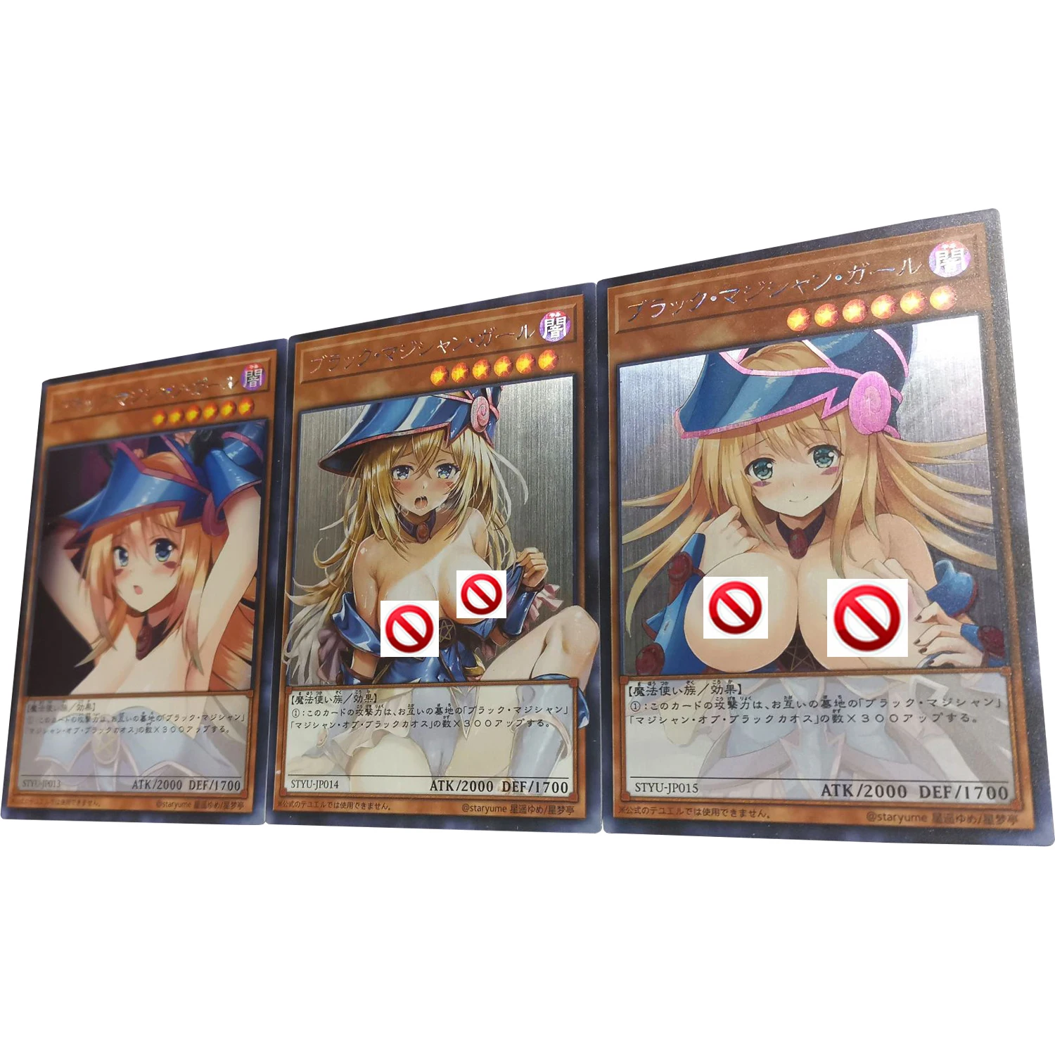 

3Pcs/Set Yu-Gi-Oh Dark Magician Girl Flash Card Overlay Magic Color Sixth Set Classic Anime Game Collection Card Diy Gift Toy