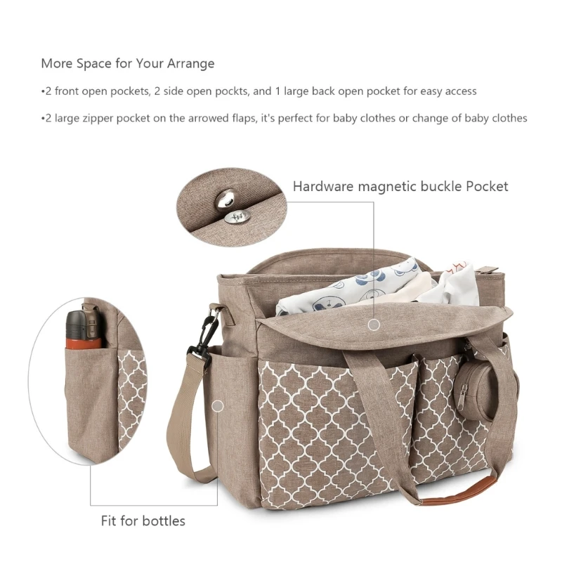 Bag Maternal Mother Baby Nursing Handbag Geometric Nipple Bag Portable D08D