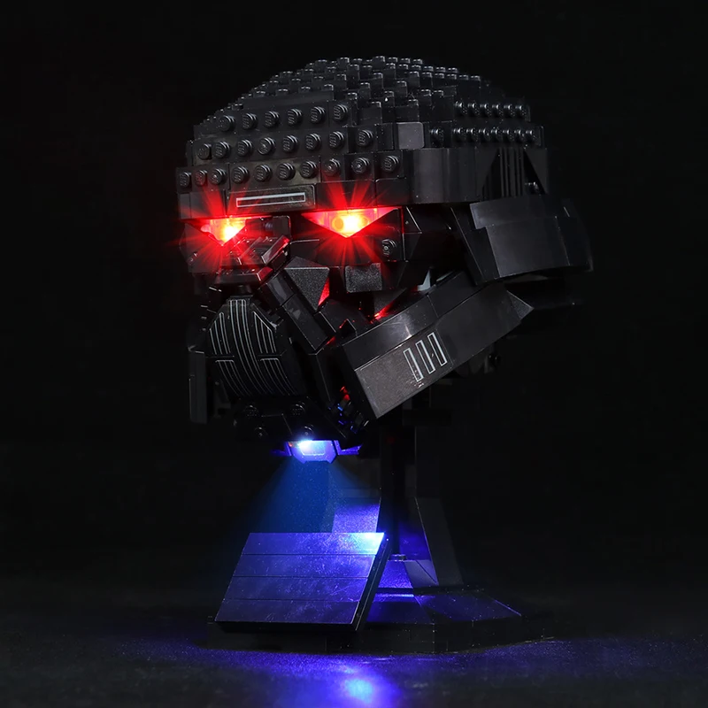 DIY LED Light Kit For LEGO 75343 Dark Trooper Helmet  (Only LED Light,Without Blocks Model)