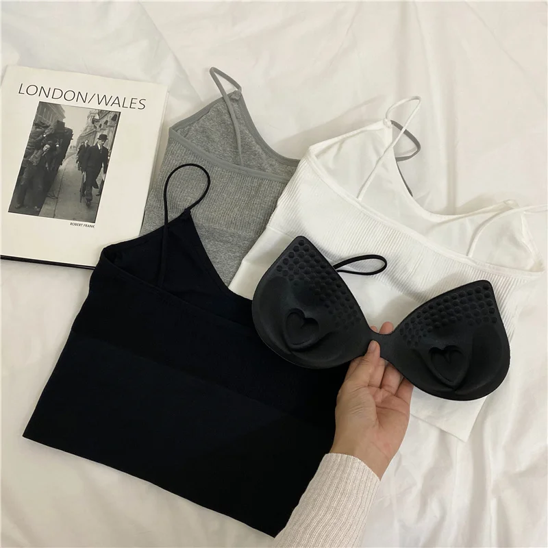 توب نسائي أسود بياقة على شكل حرف U وظهر مكشوف، تصميم جديد أنيق، ملابس داخلية نحيفة وعصرية
