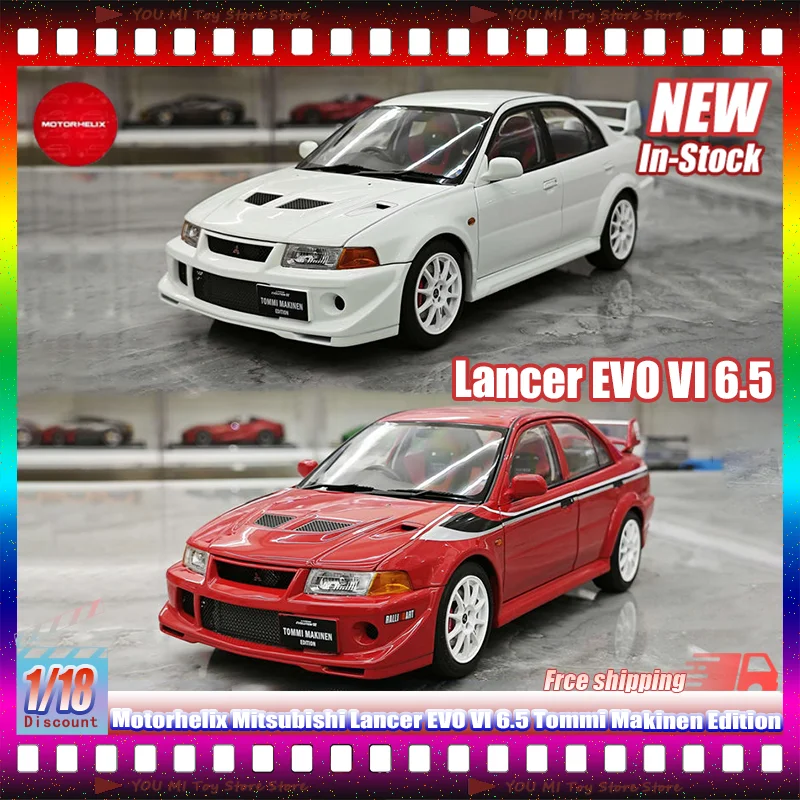

New 1:18 Motorhelix Alloy Models Mitsubishi Lancer Evo Vi 6.5 Generation Tommi Makinen Edition Collectible Car Enthusiasts Gifts
