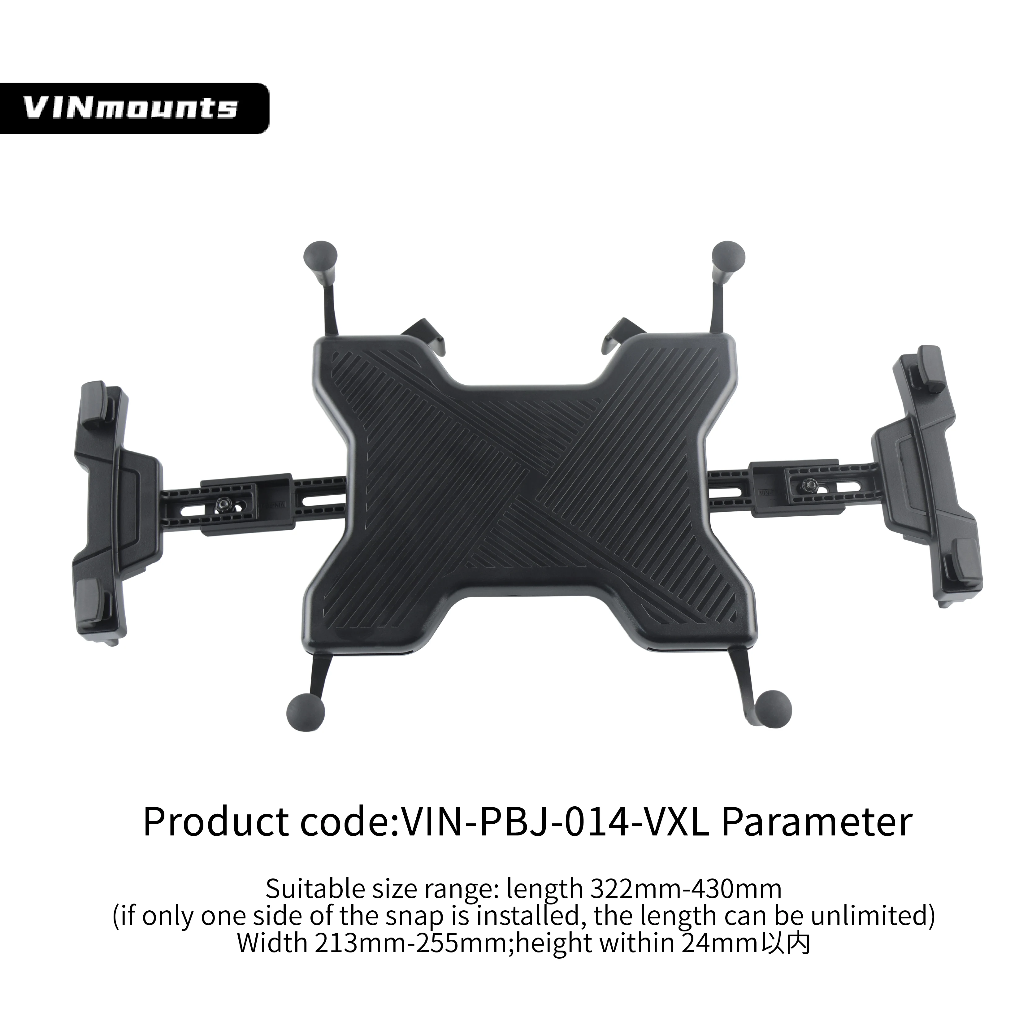 

VINmounts Rubber+high-strength PC+Stainless steel+high-strength Carbon steel Tablet mount 12.7-15.6‘’ tablet universal back clip