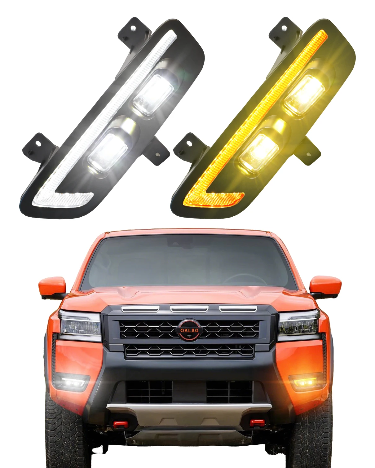 Luces antiniebla LED para automóvil, compatibles con Nissan Frontier D40 2022-2026, lentes de luces antiniebla DRL, luces direccionales, accesorios