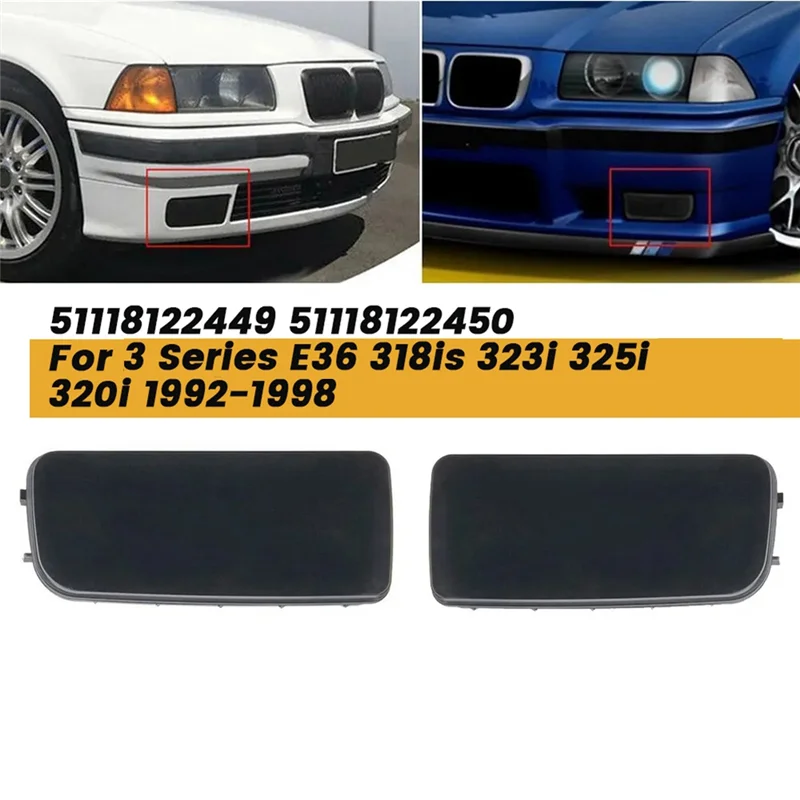 

1 пара накладок на отверстие для противотуманных фар 51118122449 51118122450 для BMW 3 серии E36 318Is 323I 325I 320I 1992-1998 крышка противотуманной фары