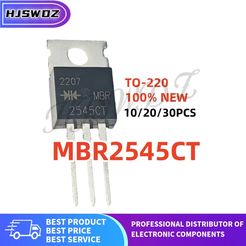 10-30PCS MBR2545CT MBR2545 TO-220 Schottky Diode Transistor Nagelneu Auf Lager