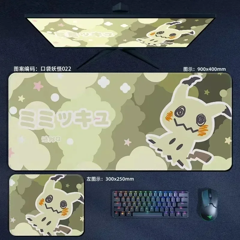 Pokemon Anime Computer laptop Keyboard Pad Large Mouse Pad XXL Mousepad Pocket Monster Pikachu Eevee Gaming Accessories Desk Mat