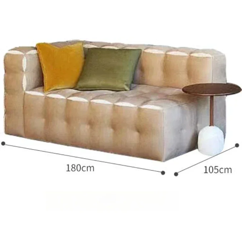 %Italian Minimalist Cream Living Room Sofas Module Leisure Combination Sofa Designer High Sense Muebles Entrance Hall Furniture