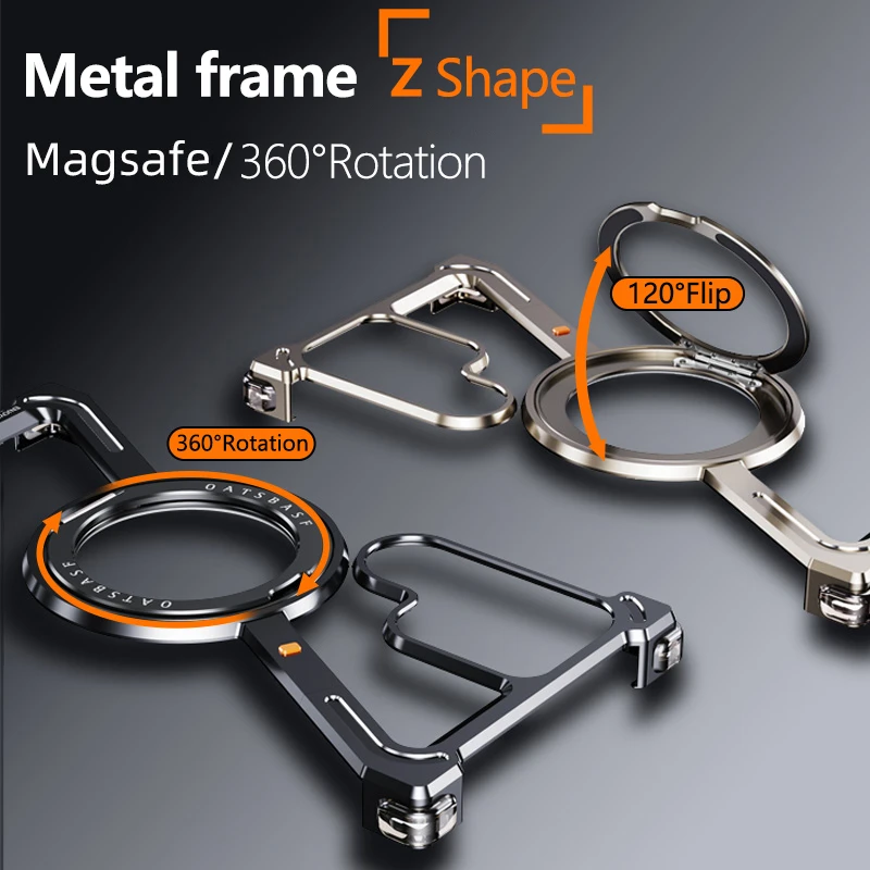 Para Samsung Galaxy S25 Ultra marco de Metal de lujo con marco de Metal magnético en forma de Z funda de teléfono soporte para Samsung S24 Ultra
