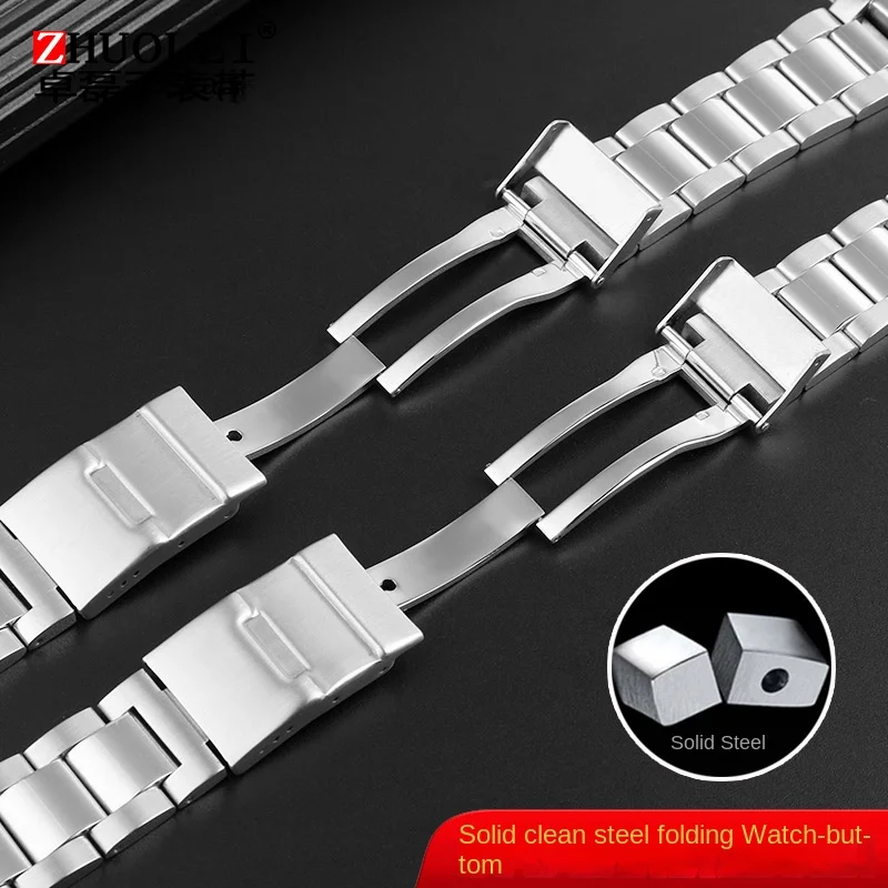 21mm high Quality Stainless Steel Watchband For Longines Strap L3 hydroconquest L3.642.4/L3.781.4/L3.782 Watch Band Curved End view 4