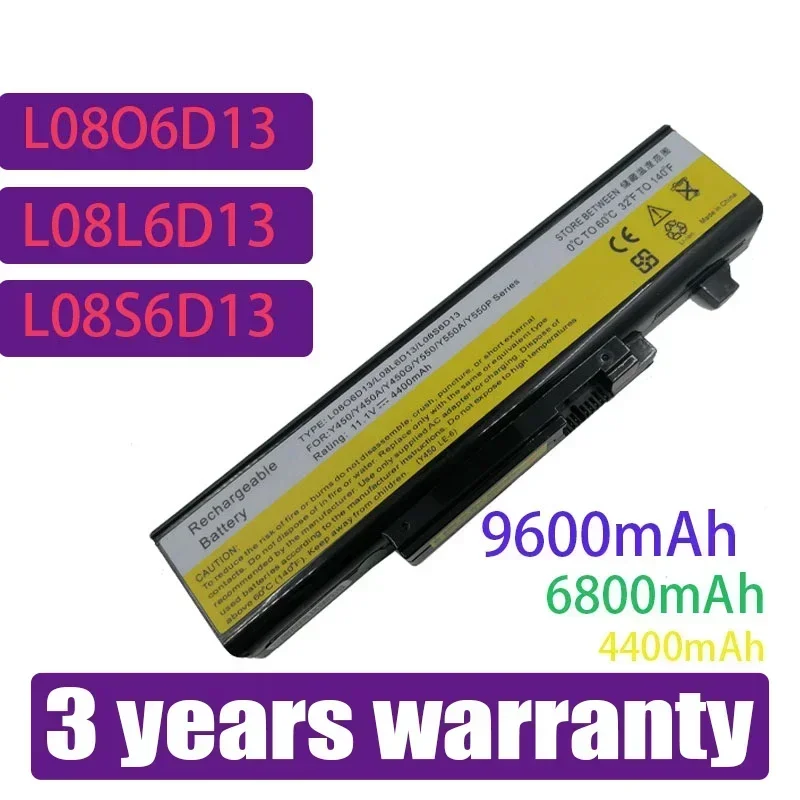 

New 6 Cells Laptop Battery for Lenovo IdeaPad Y450 Y450A Y450G Y550 Y550A L08L6D13 L08O6D13 L08S6D13