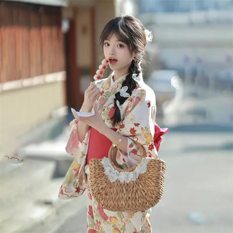 

Японское платье-кимоно, традиционная японская одежда для фотографии, улучшенные официальные фотографии для девочек, фотографии платья Бога