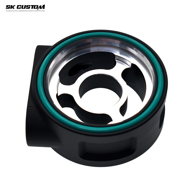 SK مخصص الألومنيوم M20X1.5 فلتر زيت برودة أطباق ساندويتش محول لقياس ضغط الزيت درجة الحرارة NPT 1/8 الاستشعار