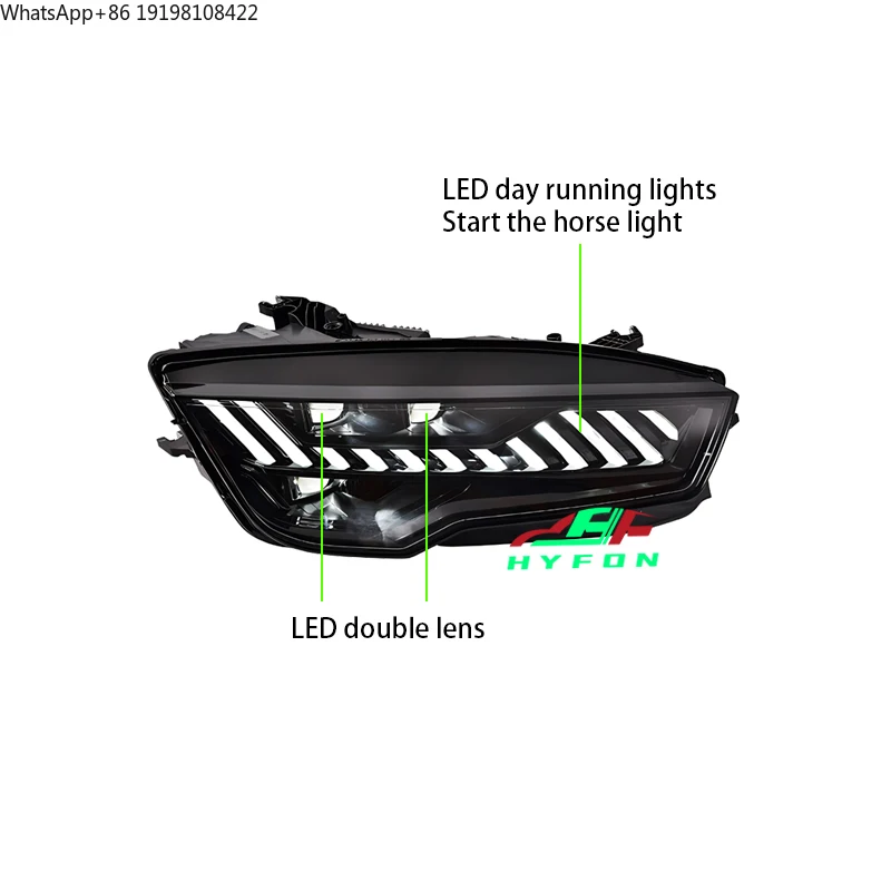 For Audi A7 S7 2011-2018 Upgrade New RS7 Full LED Headlight Streamlight Turn Signal Daytime Running Lights Plug and Play