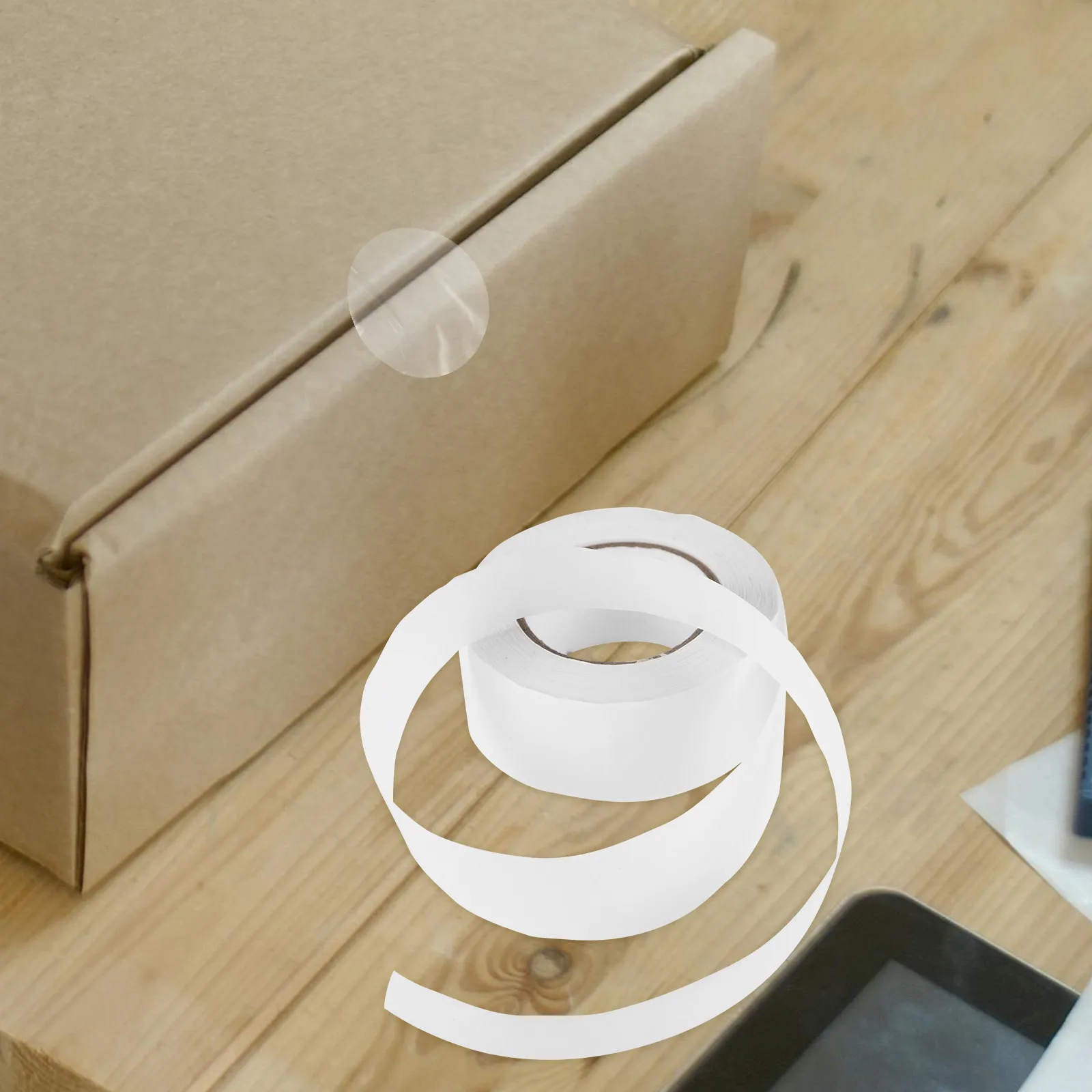 1 Roll Blank Clear Circle Stickers Round Dot Labels Pet Material Easy Peel Adhesive for Home Office Sorting Bedroom Organization