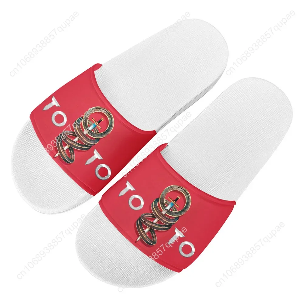 Toto Band Slippers Home Water Shoes Rock Music Men Women Teenagers Beach Pool Sandals High Quality Custom Summer Slipper 4