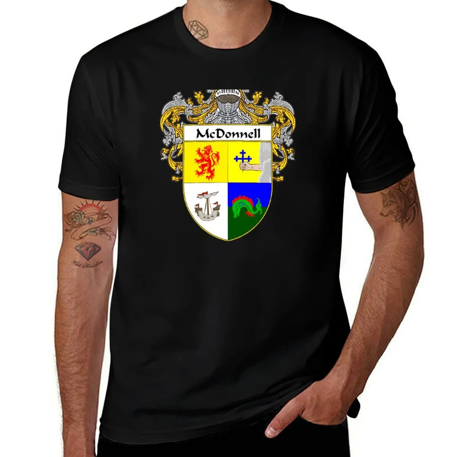 

McDonnell Coat of Arms/Family Crest T-Shirt mens graphic t shirts g man t shirts for men t shirt man cotton T-Shirt