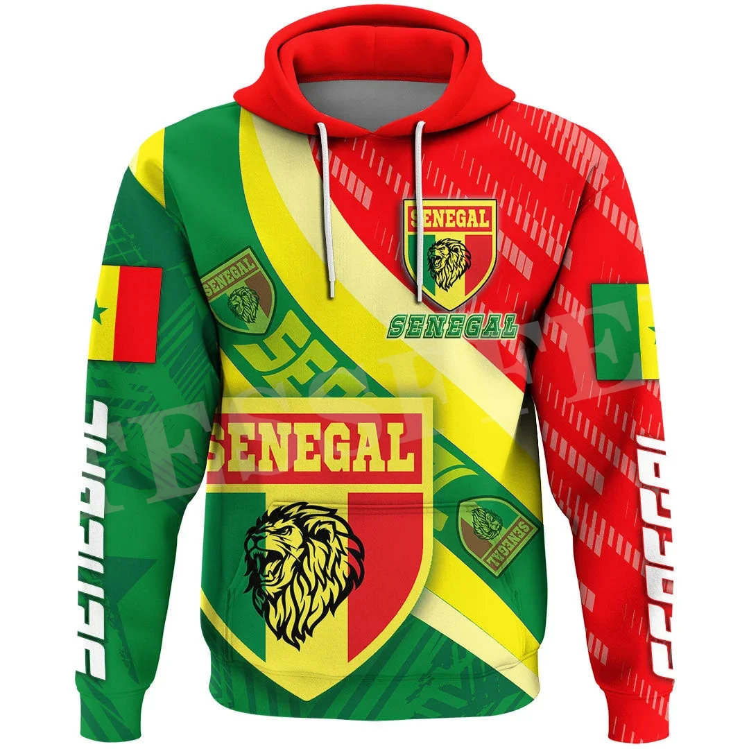 

Newest Africa Country Senegal Lion Tribel Culture Tattoo Retro Tracksuit Harajuku 3DPrint Unisex Casual Funny Jacket Hoodies A11