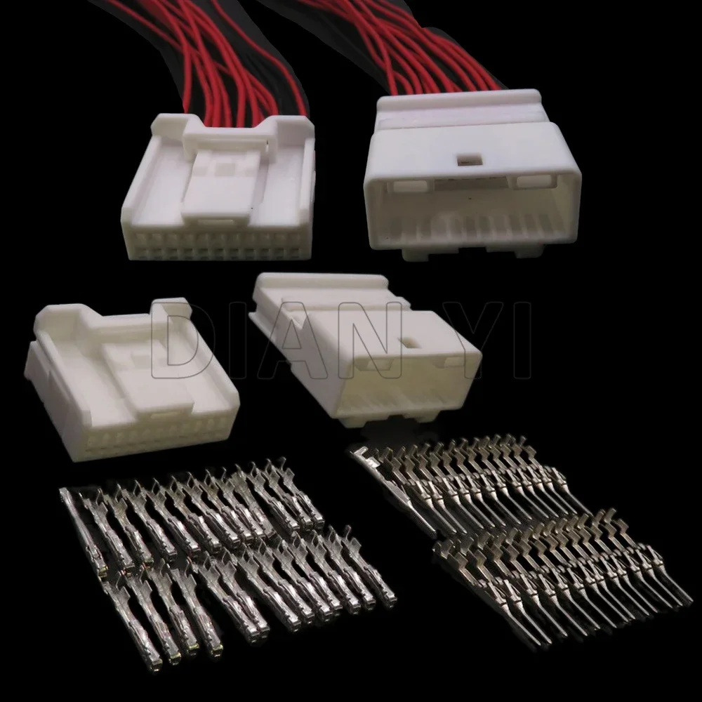 1 Set 22 Way Car Navigation Socket Auto Reversing Mirror Cable Connector 6098-3885 7283-4578 AC Assembly Auto Audio Wiring Plug