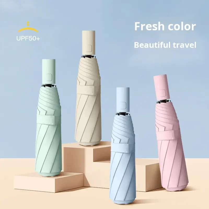 

Автоматический зонт, 8 костей, двойной киль, солнечный и дождевой зонт двойного назначения, солнцезащитный зонт и анти-УФ-автоматический складной, 1 шт.