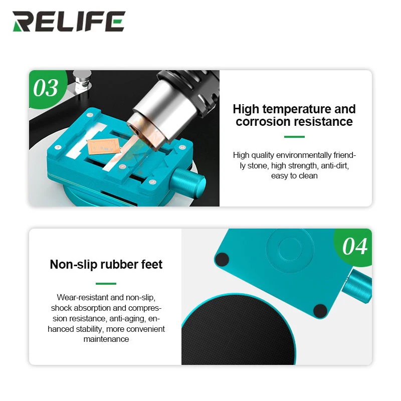 RELIFE RL-601I Mini apparecchio rotante apparecchio PCB multifunzionale per telefono cellulare per scheda madre elettronica Chip BGA Tin Planting Jig