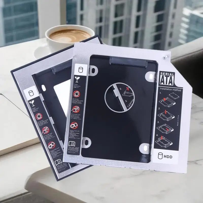 

Универсальный корпус для жесткого диска 9,5/12,7 мм, 2,5-дюймовый твердотельный накопитель для компакт-дисков с DVD-диском Optibay, корпус для 2-го жесткого диска SATA 3.0 для компакт-дисков.