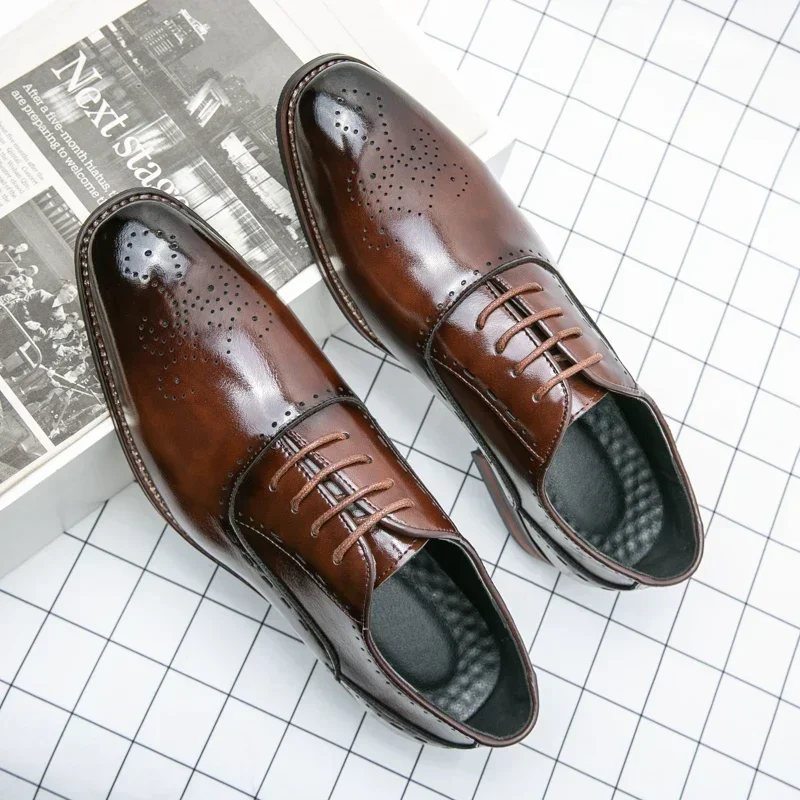 

Classic Italian Casual Dress Shoes Leather Business Formal Shoes Men Elegant Office Formal Oxford Shoes Zapatos De Vestir Hombre