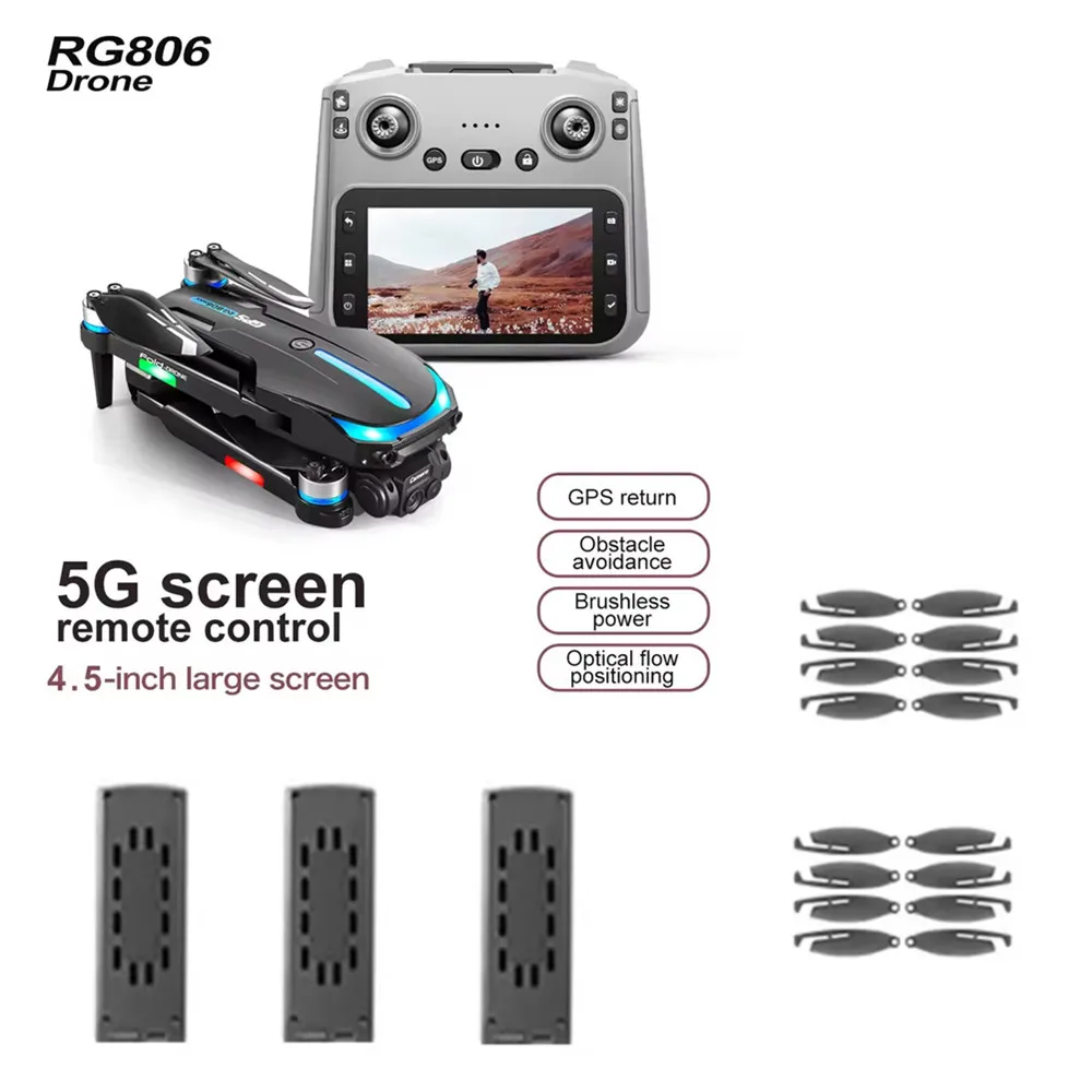 

RG806 MAX Drone Battery RG806 MAX Drone Propeller Maple Leaf 3.7V 1800mAh Battery / Use For RG806MAX Drone Parts