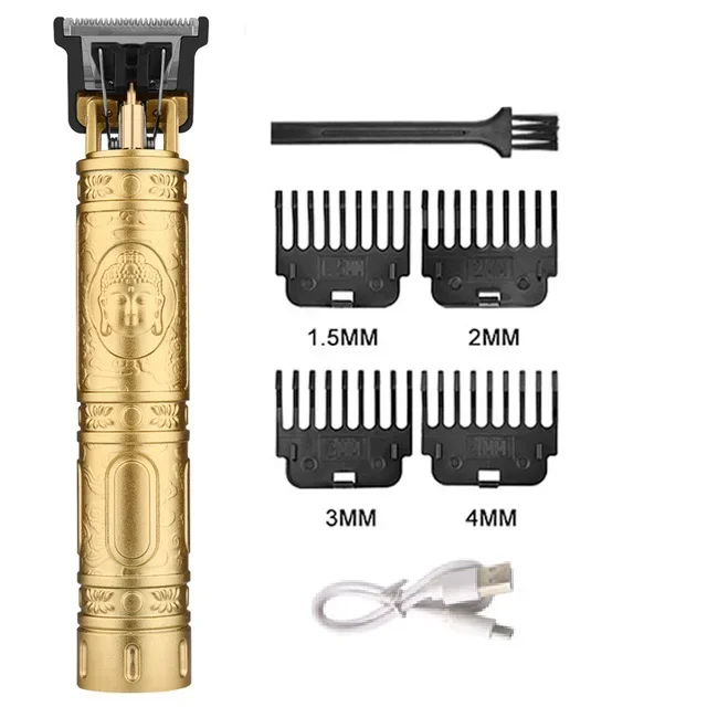 Vintage Haarschneidemaschine Akku-Trimmer tragbare USB-Schnelllade-Haarschneidemaschine Elektrorasierer Friseur Barber