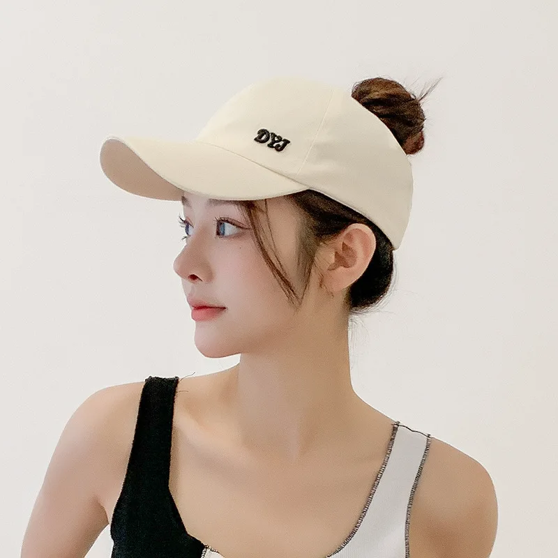 Casual Sunshade Empty Top Cap Baseball Cap Snapback Ponytail Half Empty Top Cap Hat Women Sun Protection Sunshade Sports Hat