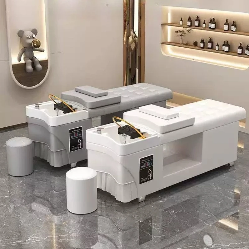 Luxury Ergonomic Shampoo Bed Cosmetology Reclining Minimalist Shampoo Bed Designer Multi-functional Lavacabezas Barber Equipment