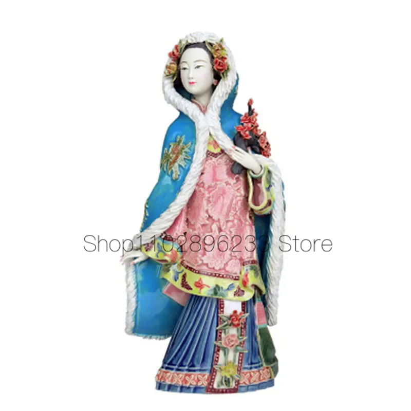 

Chinese Style Exquisite Master Handicraft Ceramic Beauty Statues Crafts Ancient Beautiful Ladies Sculptures Home decor A1159