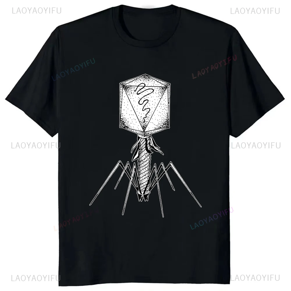 New Arrival Virology Microbiology Bacteriophage Biology Tee Fashion Casual Streetwear Hip-hop Hipster O-neck Hot Sale Top Tshirt