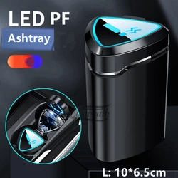 2023 Car LED Ashtray Cigarette Ash Holder For Hyundai Solaris Tucson Santafe Kona Creta ix35 I30 Genesis Interior Accessories